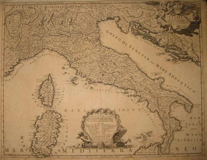 Cantelli Giacomo (1643-1695) L'Italia dedicata all'illustrissimo e reverendissimo Sig.re Monsig.re Gio. Battista Spinola... 1694 Roma